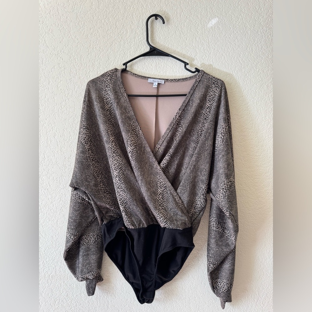 White Birch Snake Print BodySuit